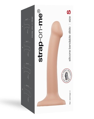 Насадка для страпона Strap-On-Me Dual Density Dildo Flesh S, диаметр 2,7см, двухслойная, гибкая SO2353 фото