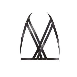 Портупея Bijoux Indiscrets MAZE &mdash; Halter Bra Harness Black SO2683 фото