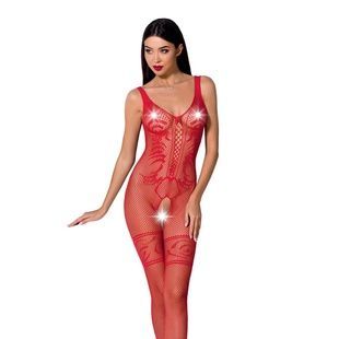 Бодистокинг Passion BS069 red, комбинезон, имитация чулок и боди PBS069R фото