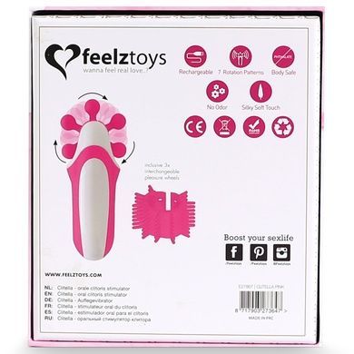 Стимулятор з імітацією оральних ласк FeelzToys - Clitella Oral Clitoral Stimulator Pink SO5068 фото