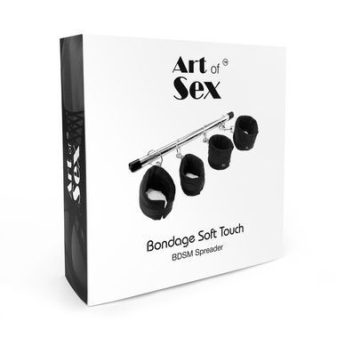 Колодка-розпірка для рук та ніг Art of Sex -Bondage Soft Touch BDSM Spreader, колір чорний SO7523 фото