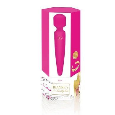 Вібромасажер Rianne S: Bella Mini Wand Rose, 10 режимів роботи, медичний силікон, подарункове пакова SO3868 фото