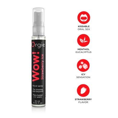 Спрей для орального сексу Orgie &ndash; Wow! Strawberry Ice (10 мл) з охолоджуючим ефектом SX1564 фото