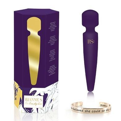 Вибромассажер Rianne S: Bella Mini Wand Purple, 10 режимов работы, медицинский силикон SO3869 фото