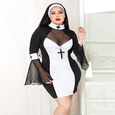 Еротичний костюм монашки JSY P71109 Plus Size SO8359 фото