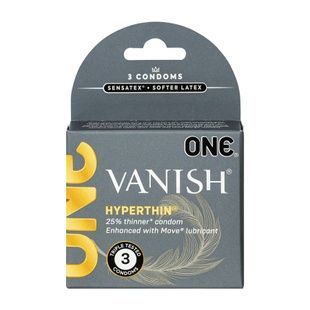 Презервативи ONE Vanish Hyperthin, 3 шт, ультратонкі, з мастилом, картонна упаковка SX0780 фото