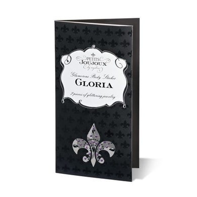 Пестіс з кристалів Petits Joujoux Gloria set of 2 - Black/Purple, прикраса на груди SO3136 фото