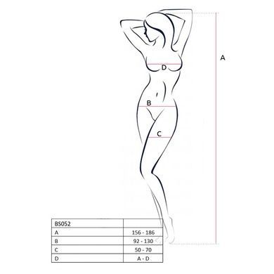 Бодістокінг Passion BS052 white, комбінезон, імітація корсета з підтяжками, панчох і трусиків PBS052W фото