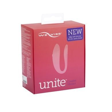 Недорогий вібратор для пар We-Vibe Unite Purple, однокнопковий пульт ДК SO6936 фото
