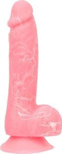 Фалоімітатор, що світиться у темряві, ADDICTION - BRANDON - 7.5 "- PINK G.I.D. / W PB, 19 см, силіко SO4530 фото