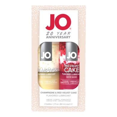 Набор вкусовых смазок System JO Champagne & Red Velvet Cake (2×60 мл), Limited Edition SO7117 фото