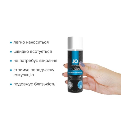 Пролонгувальний спрей System JO Prolonger Spray with Benzocaine (60 мл) не містить мінеральних масел SO1832 фото