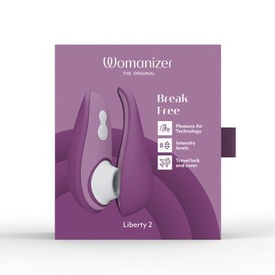 Вакуумный клиторальный стимулятор Womanizer Liberty 2 Purple, 8 режимов, магнитная крышечка SX0523 фото