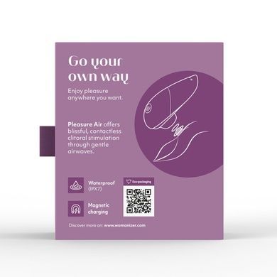 Вакуумный клиторальный стимулятор Womanizer Liberty 2 Purple, 8 режимов, магнитная крышечка SX0523 фото