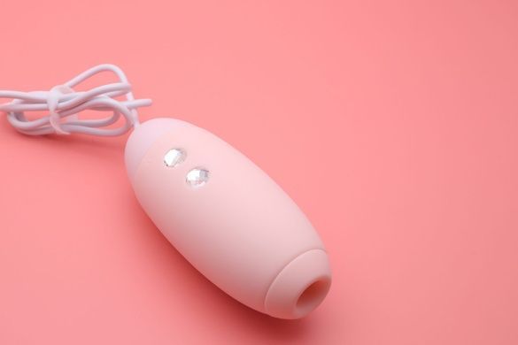 Вакуумний стимулятор з віброяйцем 2-в-1 KISSTOY Miss VV Pink SO3761 фото