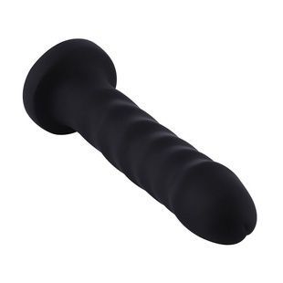 Силіконовий фалоімітатор для секс-машин Hismith 7.1&Prime; Anal Dildo Black, система KlicLok SO6201 фото
