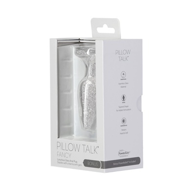 Стеклянная анальная пробка Pillow Talk Fancy Luxurious Glass Anal Plug, ⌀3,1см, вибропуля в подарок SO6833 фото