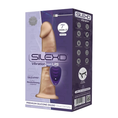 Фаллоимитатор с вибрацией SilexD Henry Vibro Flesh (MODEL 2 size 7in) + LRS, диаметр 4,4 см SO8212 фото