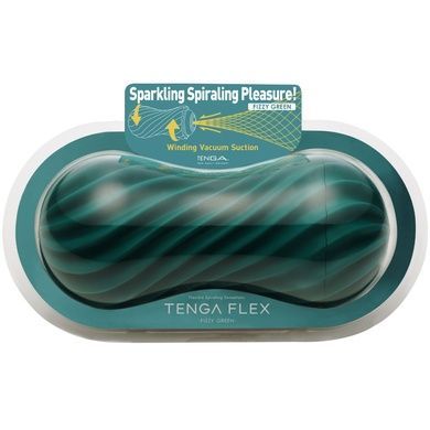 Мастурбатор Tenga FLEX Fizzy Green с изменяемой интенсивностью, можно скручивать, вакуум SO7039 фото
