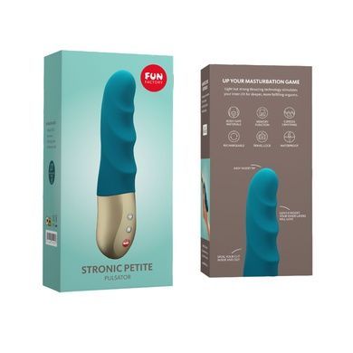 Мініпульсатор Fun Factory STRONIC PETITE deep sea blue, 8 режимів, підходить для початківців SX0923 фото