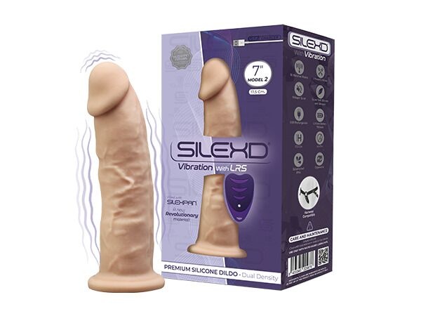 Фаллоимитатор с вибрацией SilexD Henry Vibro Flesh (MODEL 2 size 7in) + LRS, диаметр 4,4 см SO8212 фото