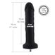 Силиконовый фаллоимитатор для секс-машин Hismith 7.1″ Anal Dildo Black, система KlicLok SO6201 фото 6