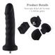 Силіконовий фалоімітатор для секс-машин Hismith 7.1″ Anal Dildo Black, система KlicLok SO6201 фото 2