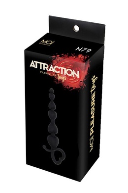 Анальные бусы MAI Attraction Toys №79 Black, длина 18см, диаметр 3,1см SO4637 фото