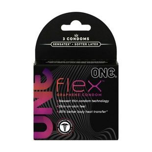 Презервативы ONE Flex Graphene, 3 шт, супертонкие, очень прочные, картонная упаковка SX0783 фото