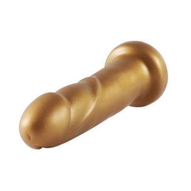 Золотий фалоімітатор Hismith 6.8″ Golden Silicone Dildo, система KlicLok SO6202 фото