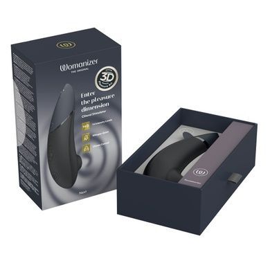 Вакуумный клиторальный стимулятор Womanizer Next Black, 3D Pleasure Air, 14 уровней интенсивности SX0530 фото