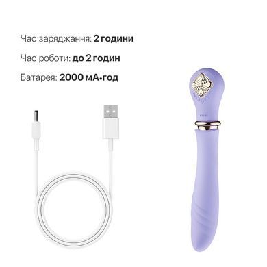 Пульсатор с подогревом Zalo Sweet Magic - Desire Fantasy Violet, турбо режим SO6679 фото