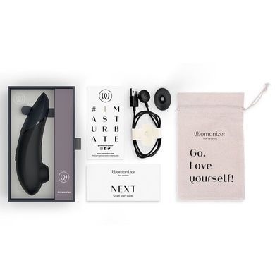 Вакуумный клиторальный стимулятор Womanizer Next Black, 3D Pleasure Air, 14 уровней интенсивности SX0530 фото