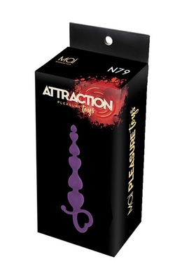 Анальні буси MAI Attraction Toys №79 Purple, довжина 18см, діаметр 3,1см SO4638 фото