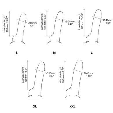 Реалістичний фалоімітатор Strap-On-Me Sliding Skin Realistic Dildo Fuchsia - S, ефект рухливої шкіри SO6254 фото