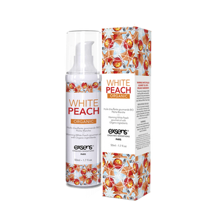 Массажное масло EXSENS Organic White Peach 50 мл разогревающее, без сахара, без парабенов, съедобное SO2381 фото