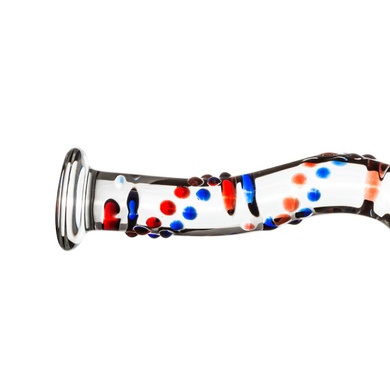 Скляний ділдо з вигинами і малюнком Gildo Glass Dildo No. 3 SO4414 фото