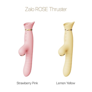 Пульсатор-вибратор с вакуумной стимуляцией клитора Zalo - ROSE Thruster Strawberry Pink SO6682 фото