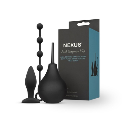 Nexus ANAL BEGINNER KIT Douche 224ml, Silicone Beads 20mm, Small Silicone Butt Plug SO6641 фото