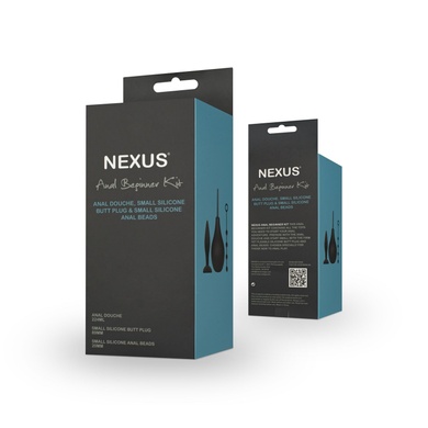 Nexus ANAL BEGINNER KIT Douche 224ml, Silicone Beads 20mm, Small Silicone Butt Plug SO6641 фото