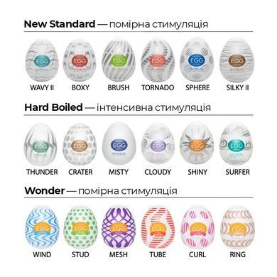 Мастурбатор-яйце Tenga Egg Curl з рельєфом із шишечок SO5498 фото