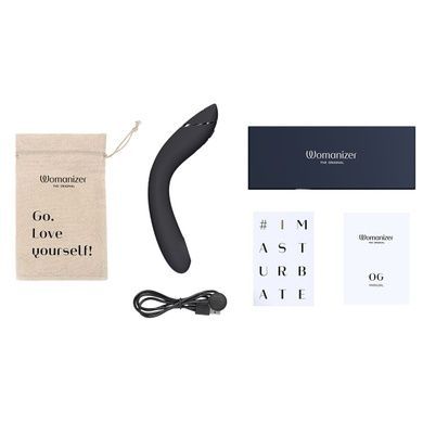 Вакуумний стимулятор для точки G та клітора з вібрацією Womanizer OG Dark Grey, 12 рівнів, 3 режими SX0533 фото