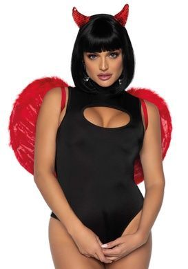 Leg Avenue Marabou feather devil wings Red SO7946 фото