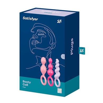 Набор анальных игрушек Satisfyer Plugs colored (set of 3) - Booty Call, макс. диаметр 3 см SO2324 фото