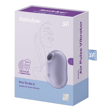 Вакуумный стимулятор с вибрацией Satisfyer Pro To Go 2 Violet SO7797 фото