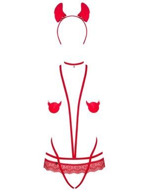 Obsessive Evilia teddy red L/XL SO7707 фото