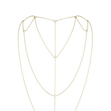 Цепочка для спины Bijoux Indiscrets Magnifique Back and Cleavage Chain - Gold, украшение для тела SO2657 фото