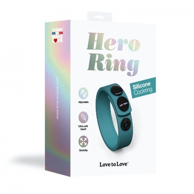 Регулируемое эрекционное кольцо на кнопках Love To Love HERO RING - TEAL ME SO5088 фото