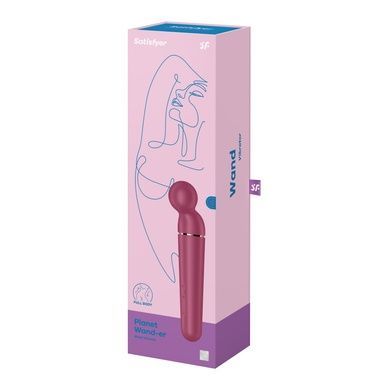 Вібромасажер Satisfyer Planet Wand-er Berry/Rosegold, дуже потужний, бездротовий SO8781 фото