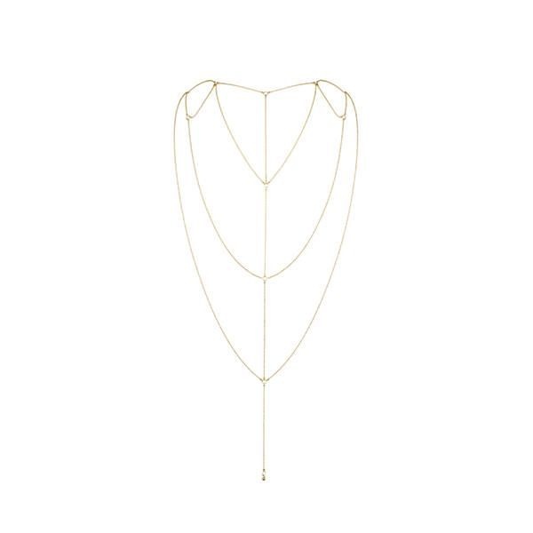 Цепочка для спины Bijoux Indiscrets Magnifique Back and Cleavage Chain - Gold, украшение для тела SO2657 фото